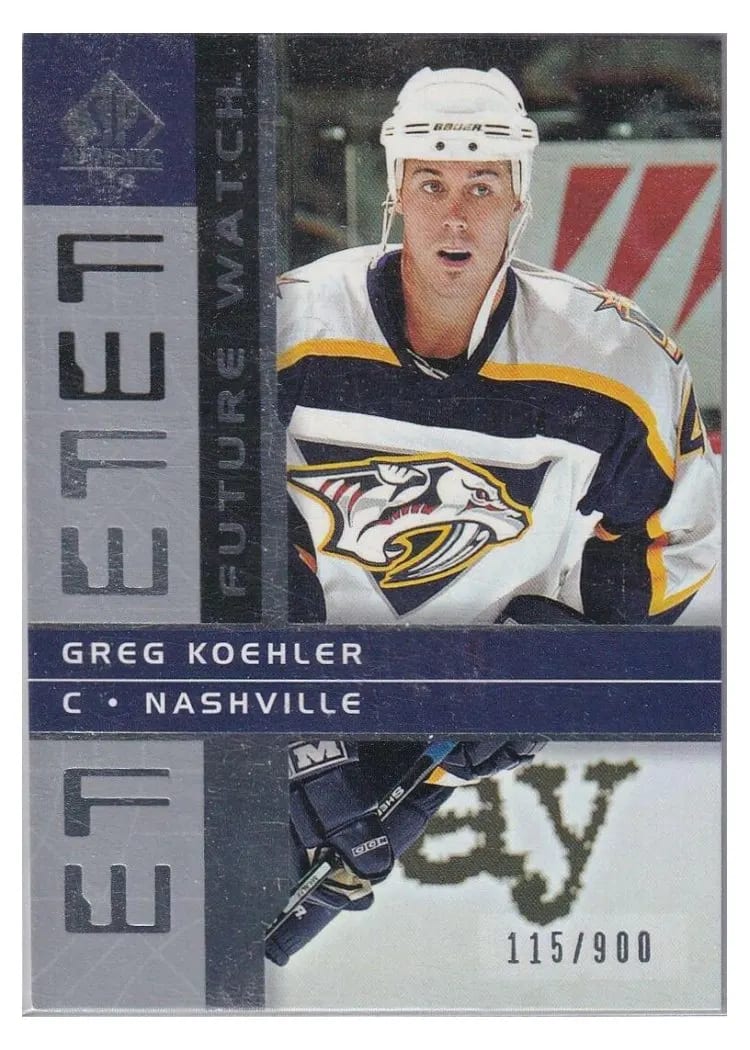 2002 SP Authentic Greg Koehler #149 card