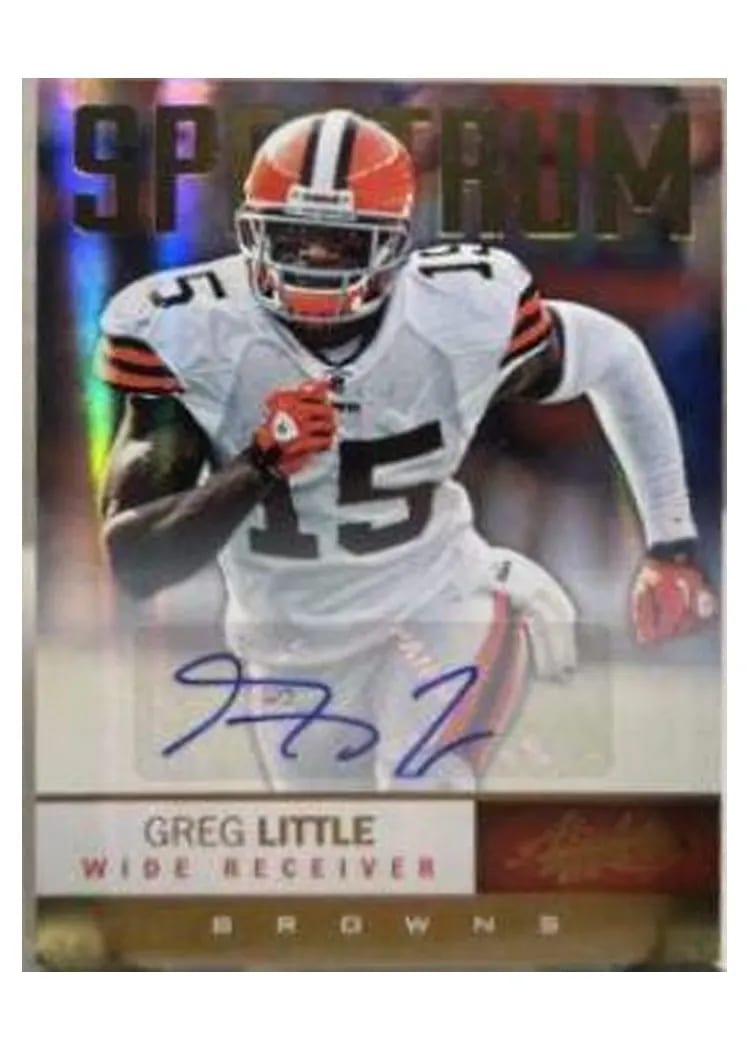 2012 Panini Absolute Greg Little Spectrum Gold Autograph #11 card