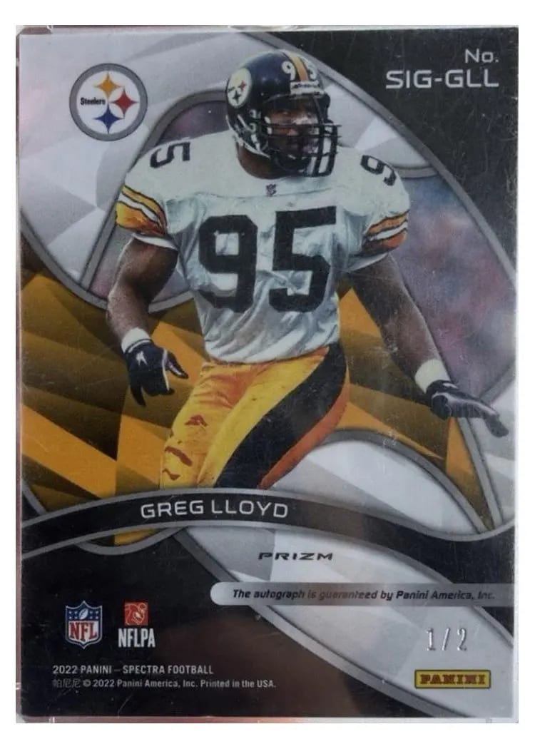 2022 Panini Spectra Signatures Greg Lloyd #SIG-GLL card