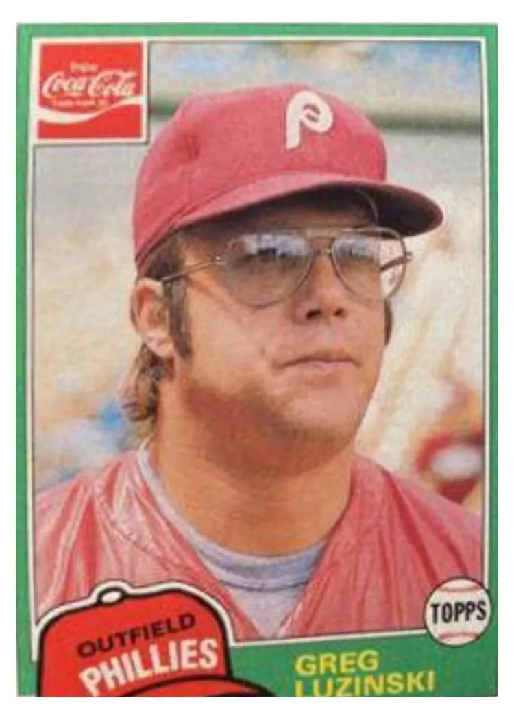 1981 Coca Cola Greg Luzinski #4 card
