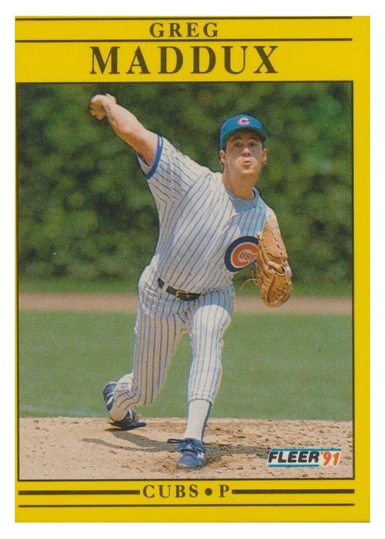 1991 Fleer Base Set Greg Maddux #426 card