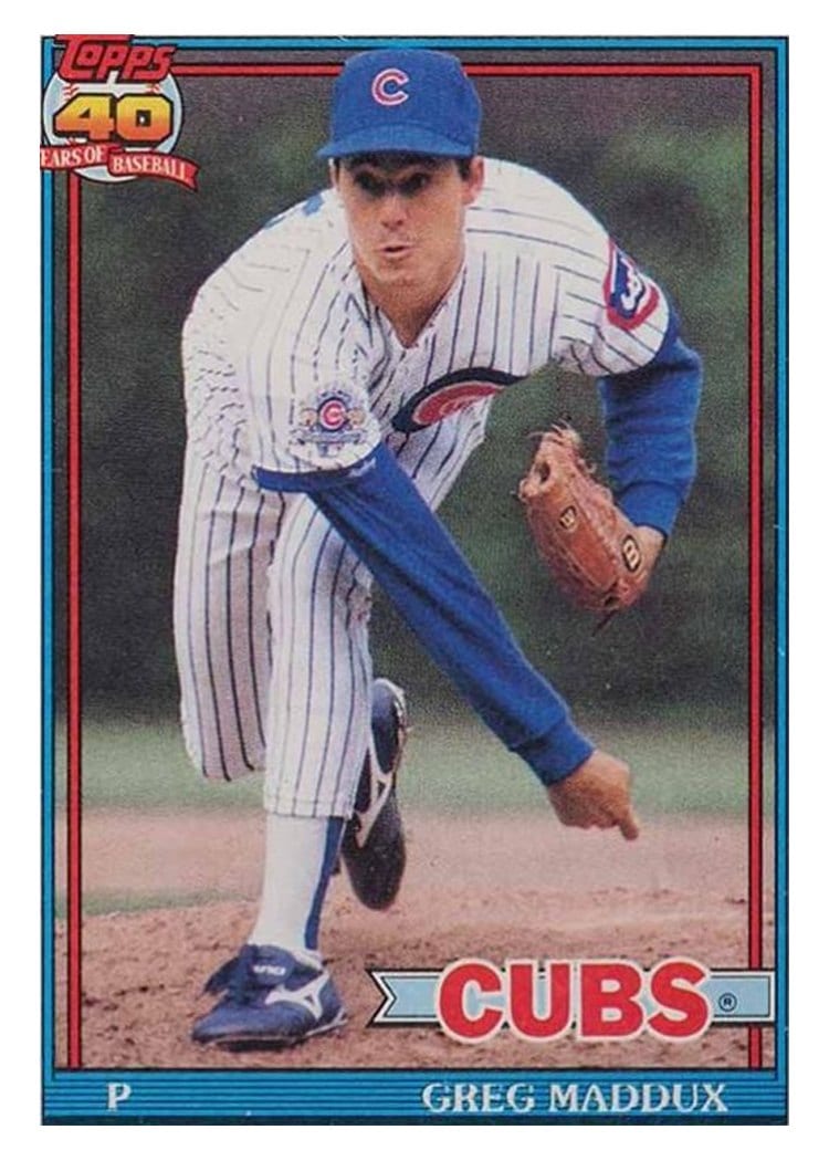 1991 Topps Base Set Greg Maddux #35 card