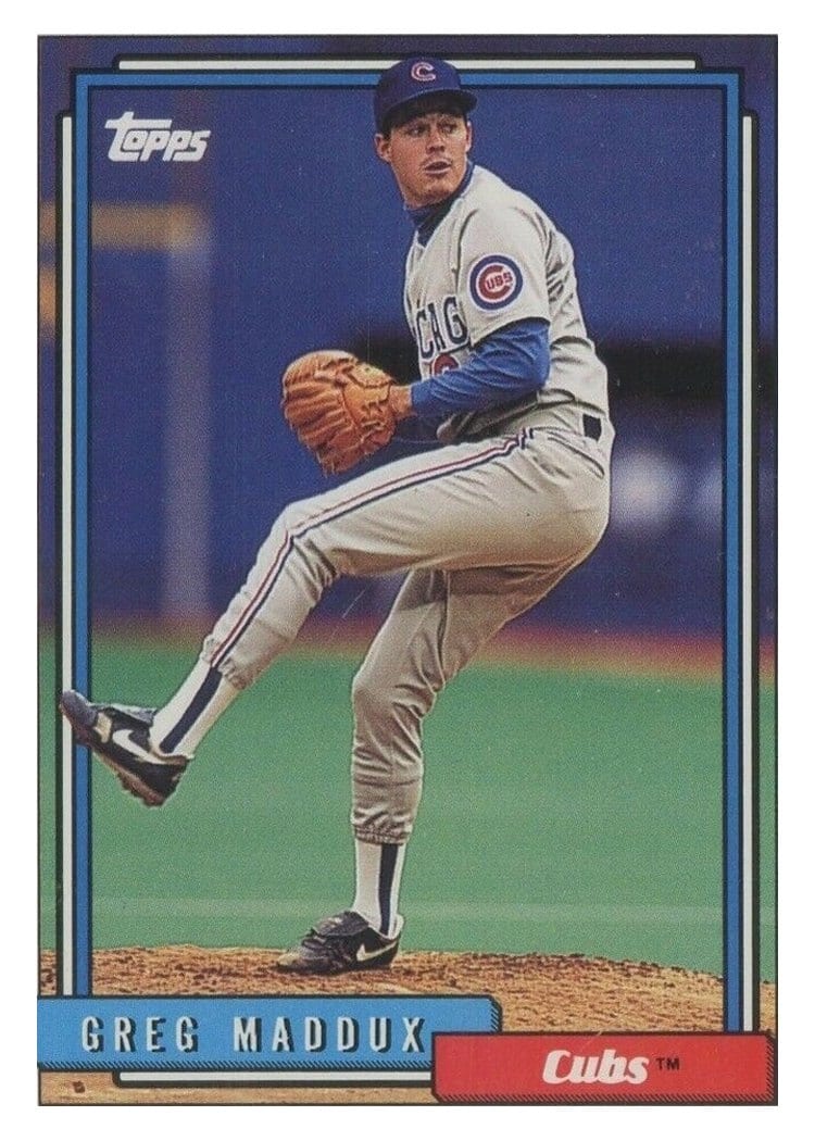 1992 Topps Base Set Greg Maddux #580 card