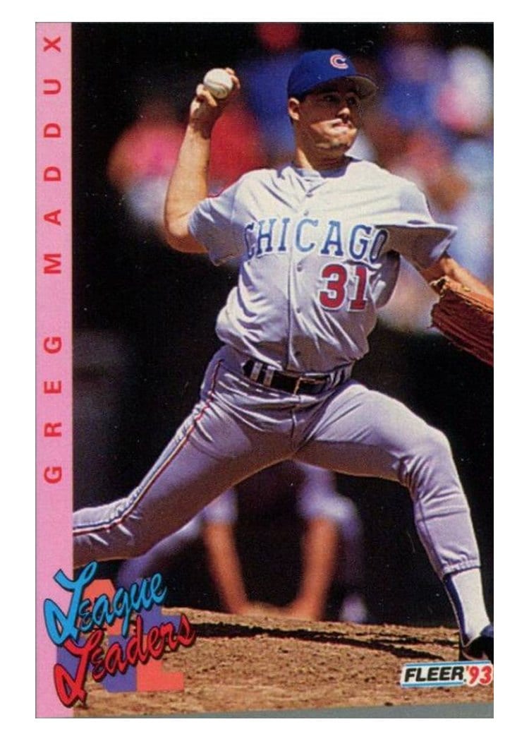 1993 Fleer Base Set Greg Maddux #707 card
