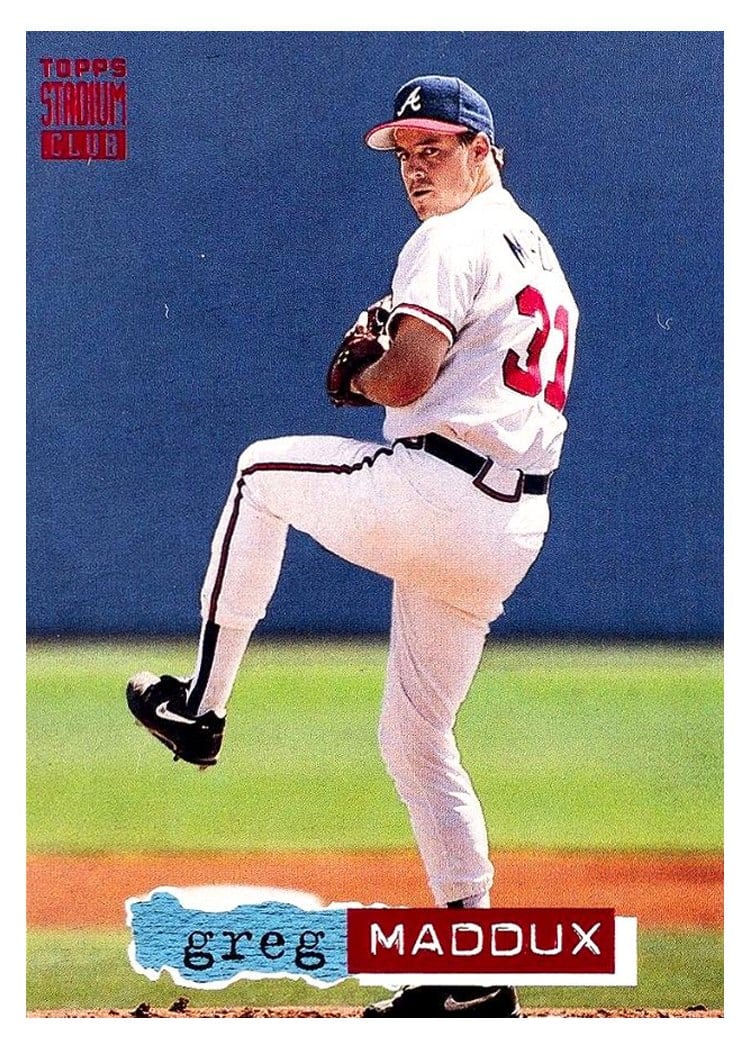 1994 Stadium Club Base Set Greg Maddux #544 card