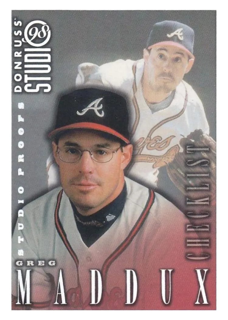 1998 Studio Greg Maddux card