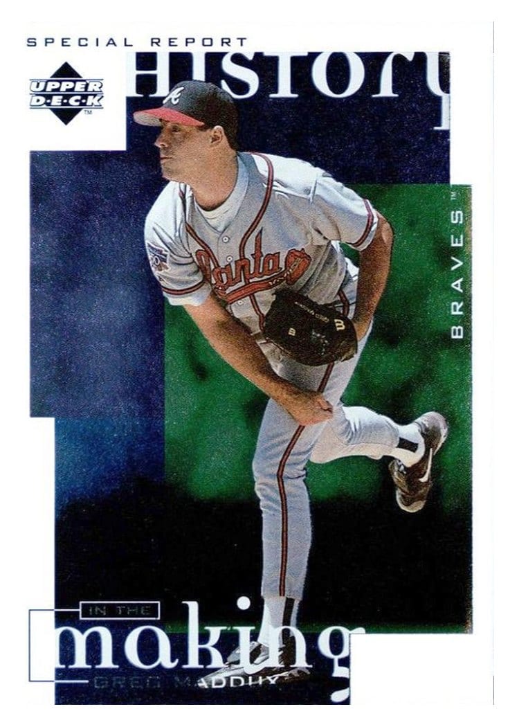 1998 Upper Deck Base Set Greg Maddux #5 card