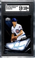 Greg Maddux 2021 Topps Chrome Black Autographs card