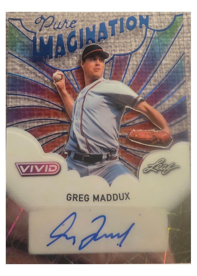 2025 Leaf Vivid Baseball Pure Imagination Autographs Greg Maddux #PA-GM1 card
