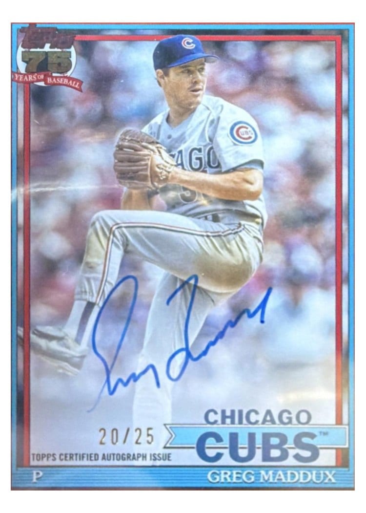 2026 Topps 1991 Topps Autographs Greg Maddux #91A-GM card