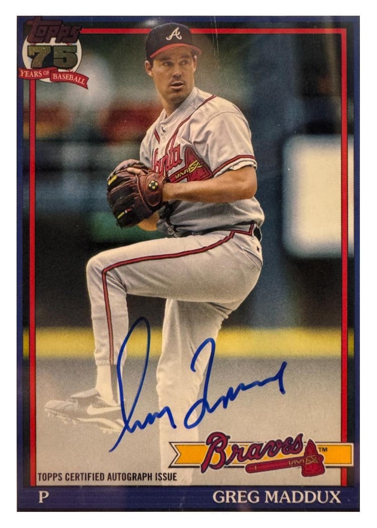 2026 Topps 1991 Topps Autographs Greg Maddux #91A-GMA card