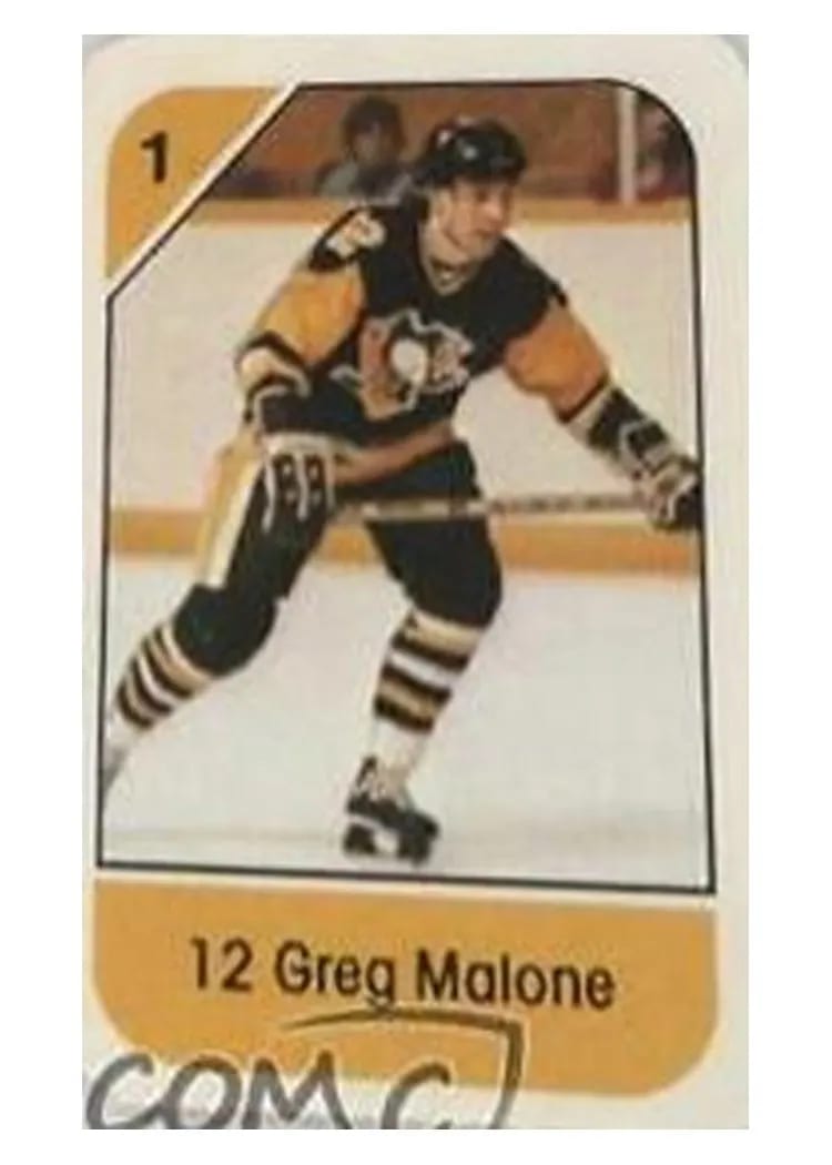 1982 Post Cereal Greg Malone card