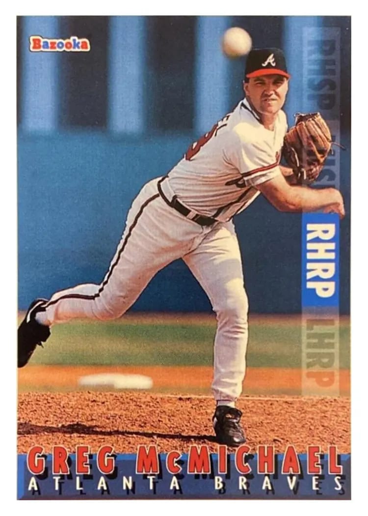 1995 Bazooka Greg McMichael #55 card