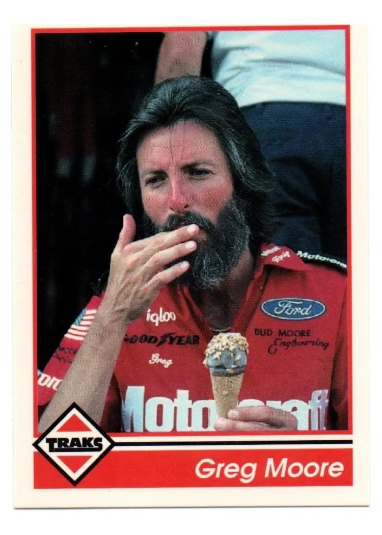 1992 Traks NASCAR Greg Moore #88 card