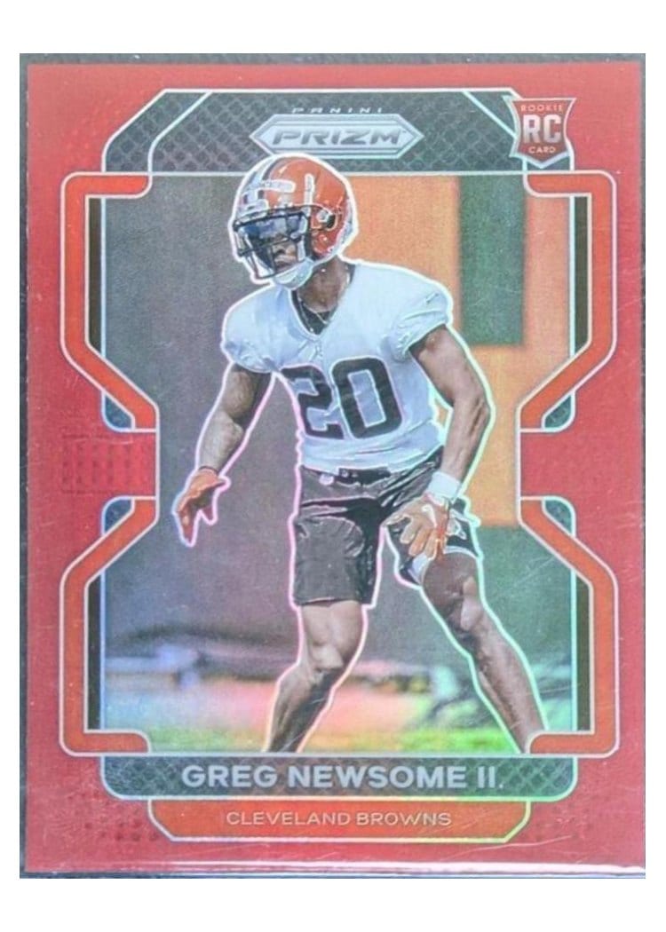 2021 Panini Prizm Base Set Greg Newsome II Red Shimmer #376 card