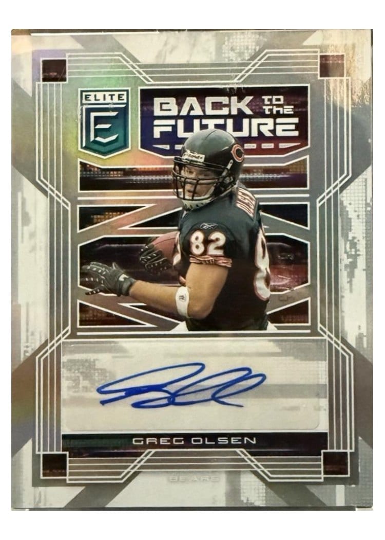 2021 Donruss Elite Back to the Future Signatures Greg Olsen #BF-GO card
