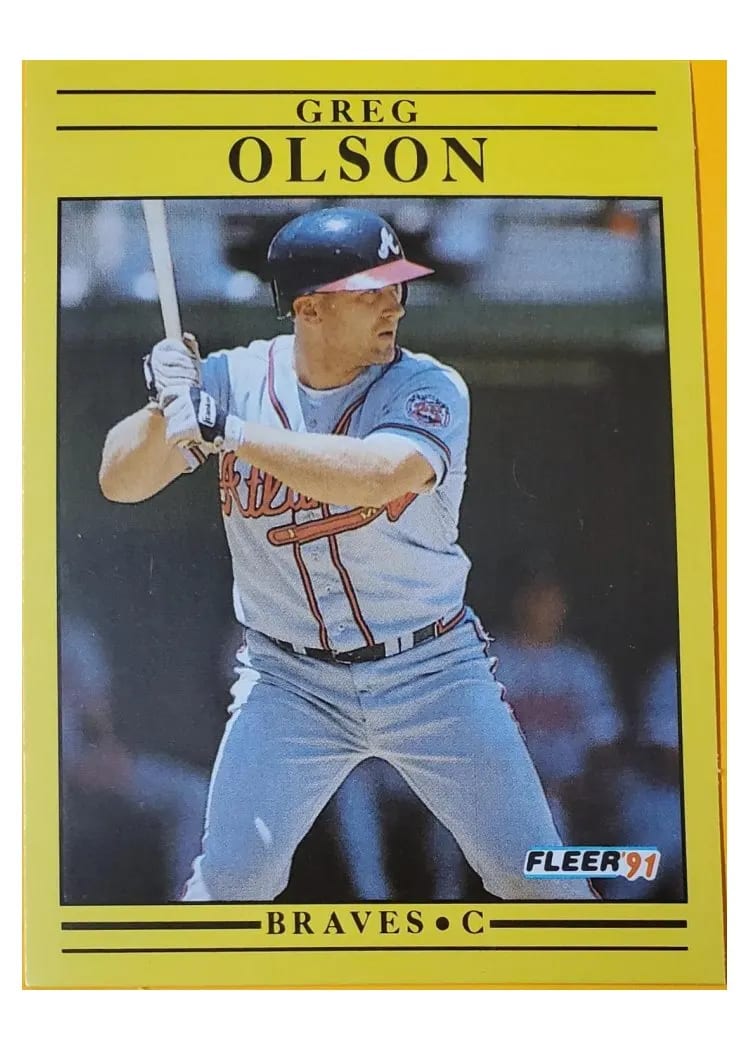 1991 Fleer Greg Olson #698 card