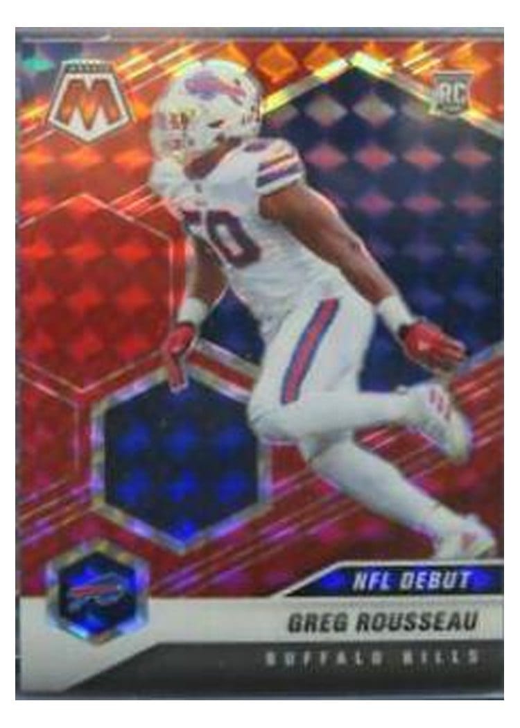 2021 Panini Mosaic Base Set Greg Rousseau Green Mosaic #259 card