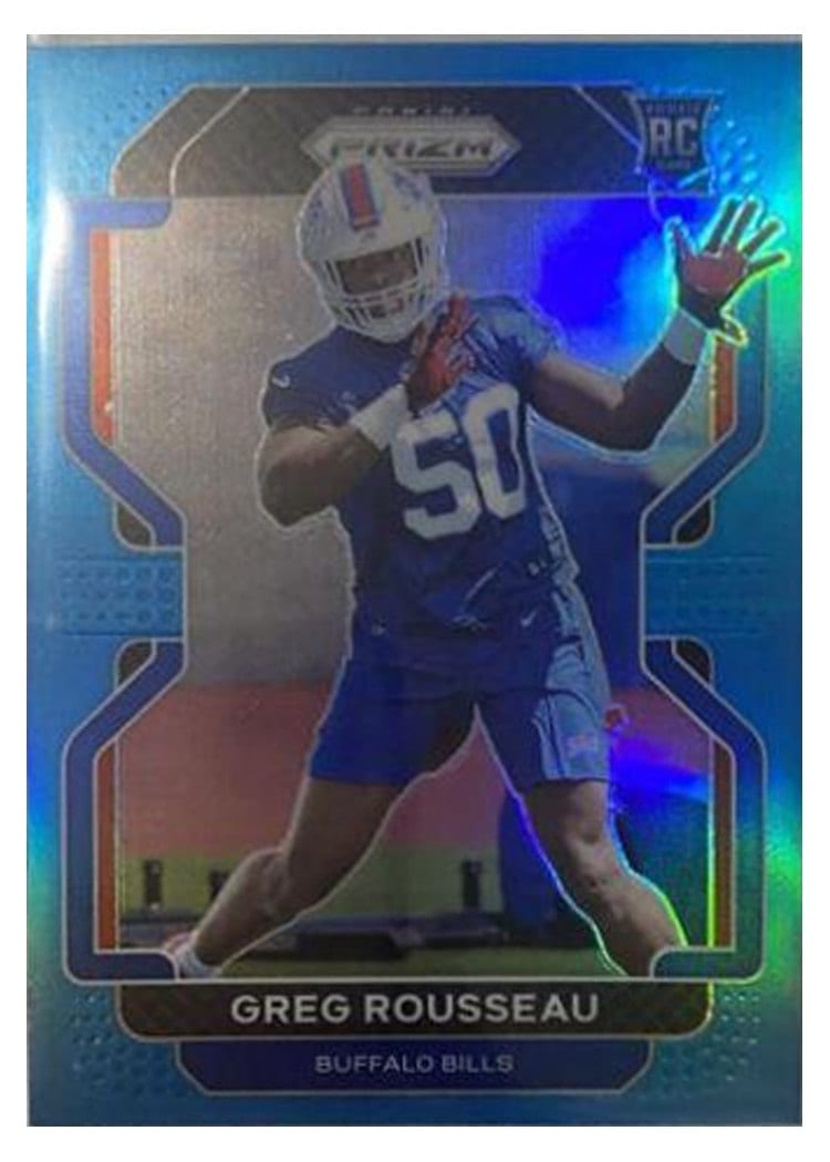 2021 Panini Prizm Base Set Greg Rousseau Light Blue Prizm #434 card