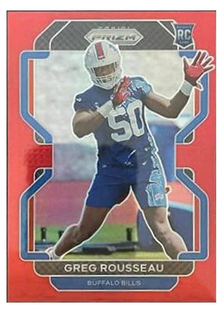 2021 Panini Prizm Base Set Greg Rousseau Red Shimmer #434 card