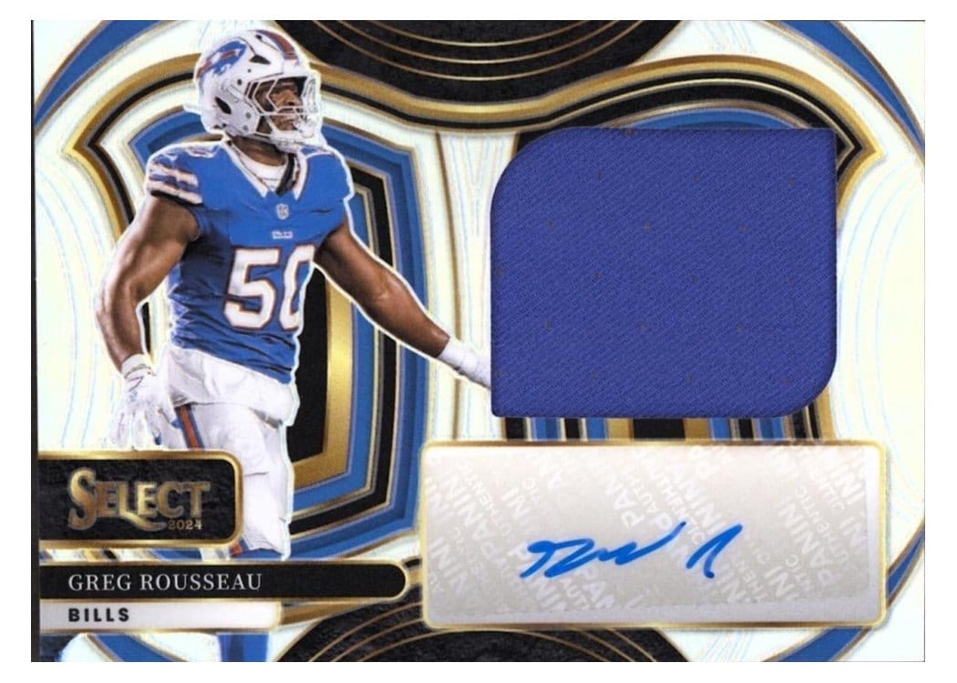 2024 Panini Select Jumbo Signature Swatches Greg Rousseau #13 card