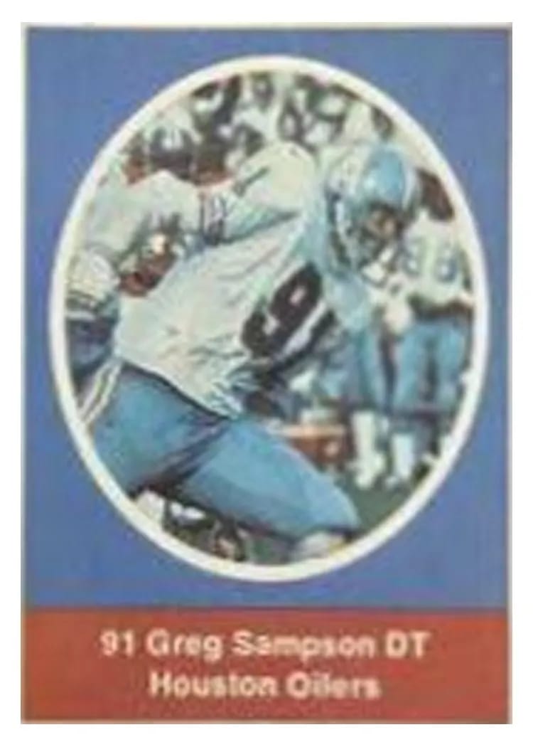 1972 Sunoco Stamps Update Greg Sampson card