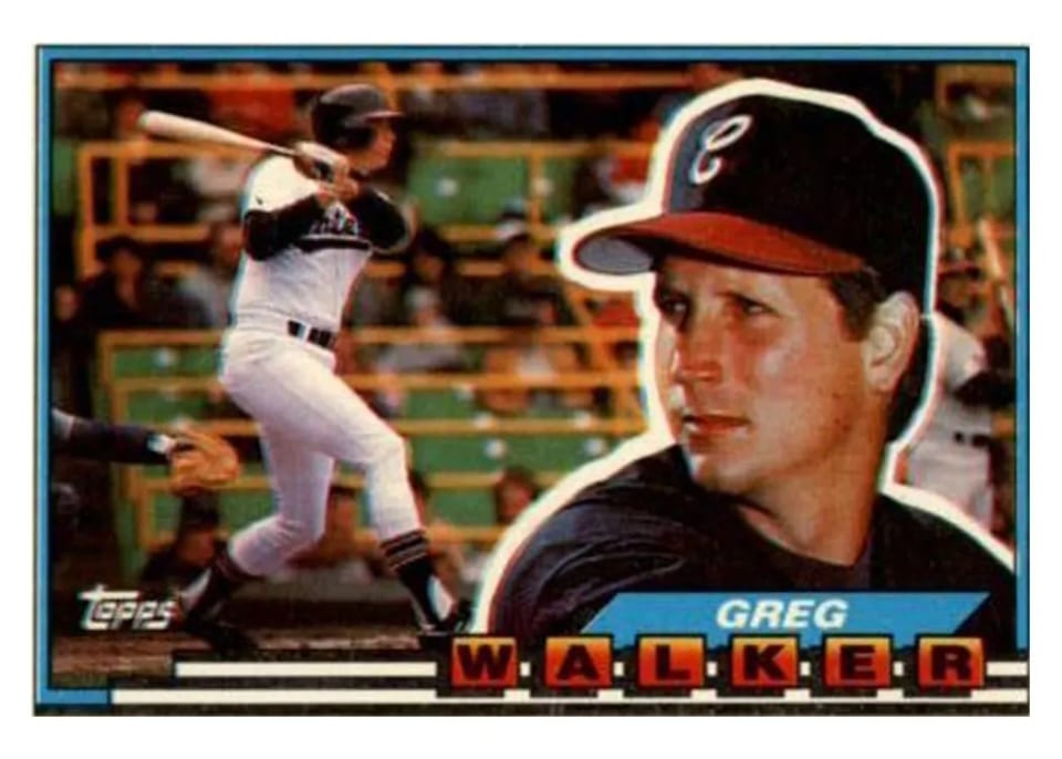 1989 Topps Big Greg Walker #4 card