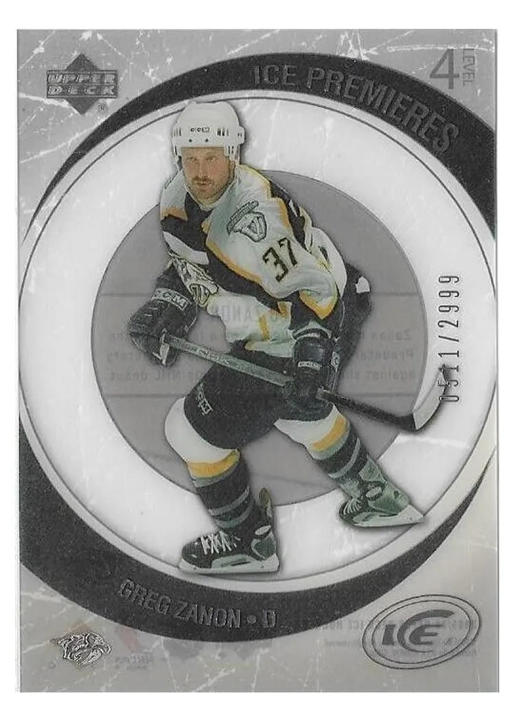 2005 Upper Deck Ice Greg Zanon #250 card