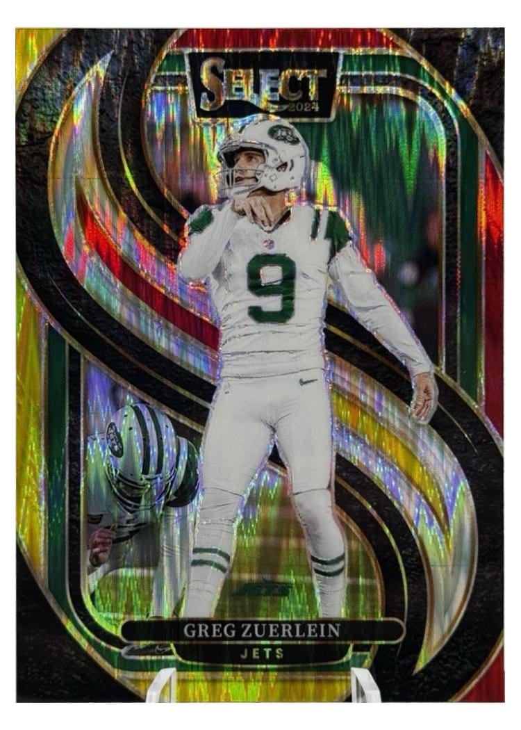 2024 Panini Select Base Set Greg Zuerlein Red Yellow Prizm Shock #158 card