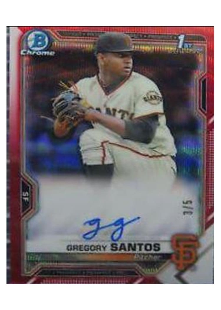 2021 Bowman Chrome Prospect Autographs Gregory Santos #CPA-GS card