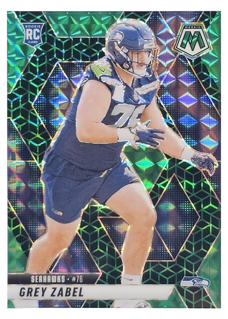 2025 Panini Mosaic Base Set Grey Zabel #328 card