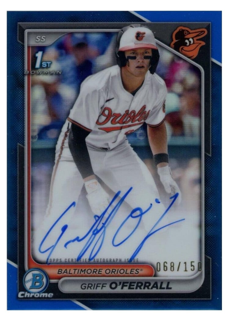 2024 Bowman Draft Chrome Prospect Autographs Griff O'Ferrall #CPA-GO card