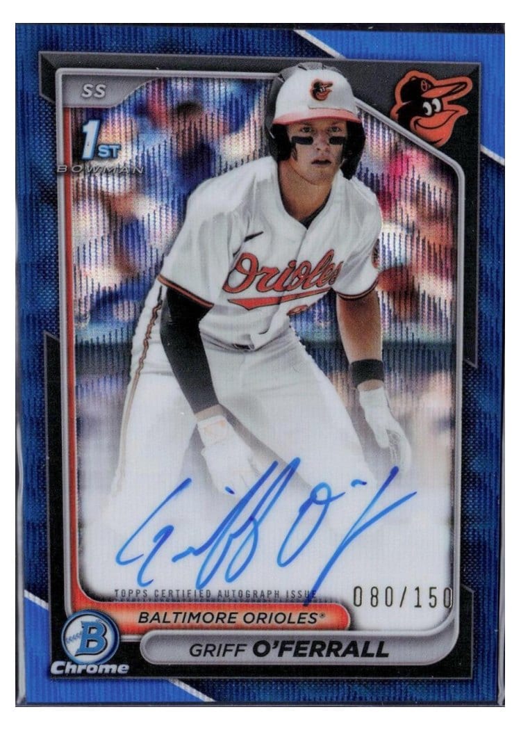2024 Bowman Draft Chrome Prospect Autographs Griff O'Ferrall #CPA-GO card