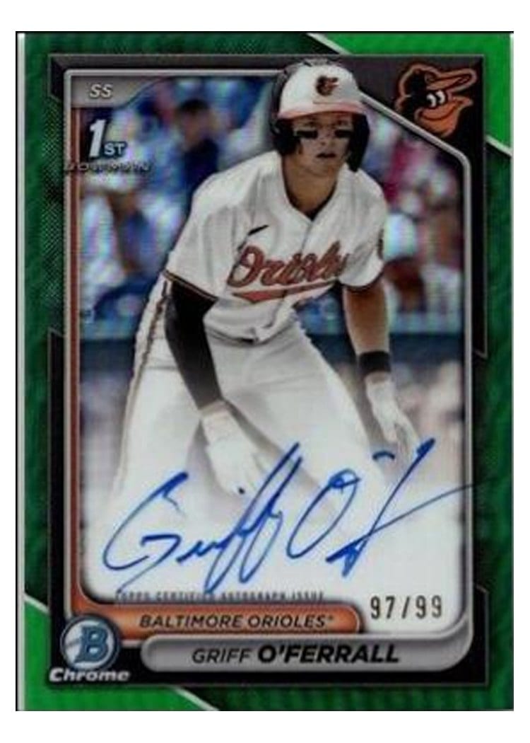 2024 Bowman Draft Chrome Prospect Autographs Griff O'Ferrall #CPA-GO card