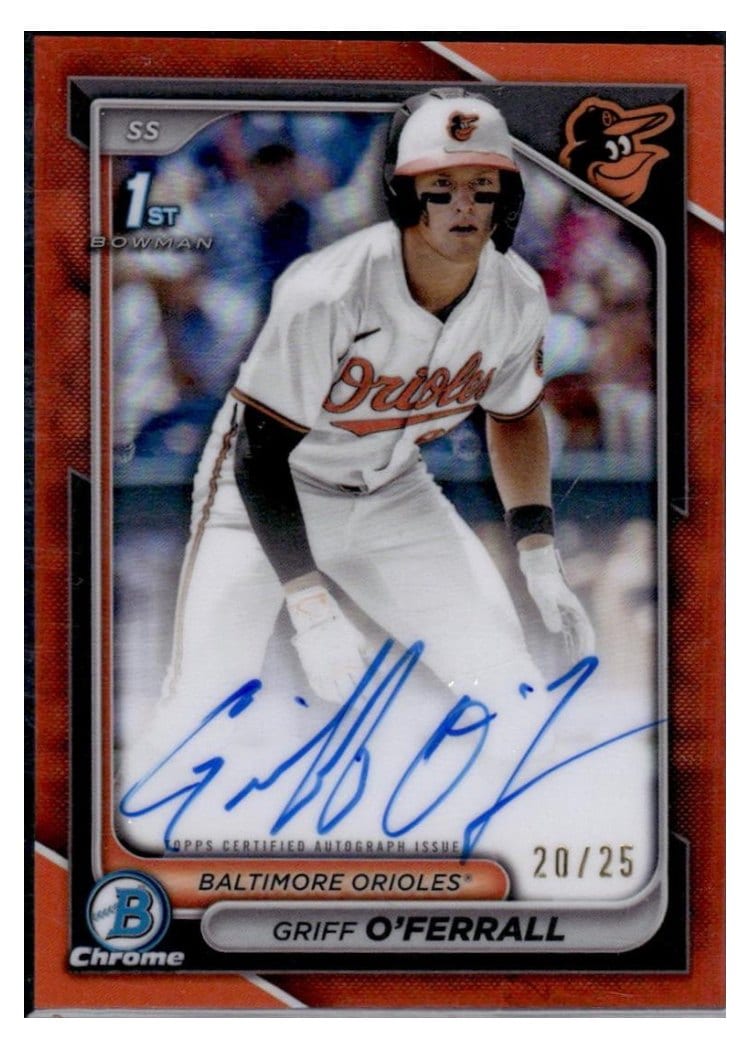 2024 Bowman Draft Chrome Prospect Autographs Griff O'Ferrall #CPA-GO card