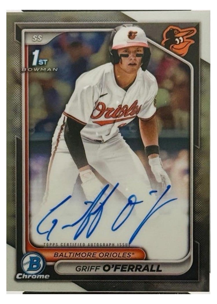 2024 Bowman Draft Chrome Prospect Autographs Griff O'Ferrall #CPA-GO card