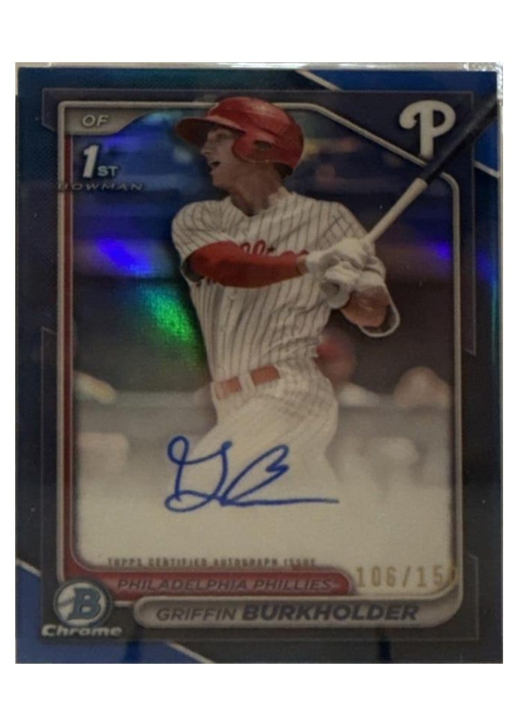 2024 Bowman Draft Chrome Prospect Autographs Griffin Burkholder #CPA-GB card