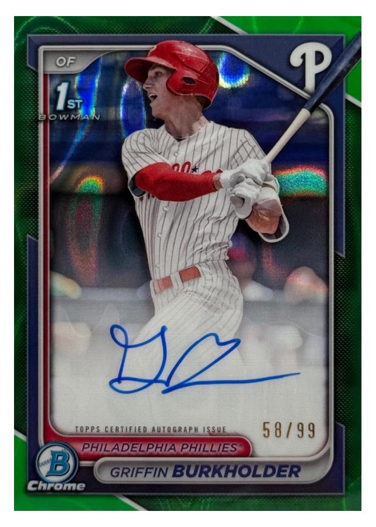 2024 Bowman Draft Chrome Prospect Autographs Griffin Burkholder #CPA-GB card