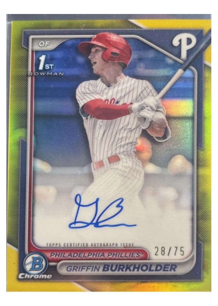 2024 Bowman Draft Chrome Prospect Autographs Griffin Burkholder #CPA-GB card