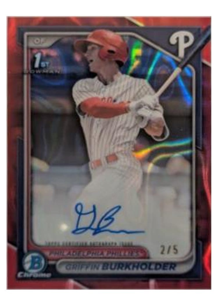 2024 Bowman Draft Chrome Prospect Autographs Griffin Burkholder #CPA-GB card
