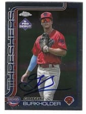 2025 Topps Pro Debut Chrome Autographs Griffin Burkholder #PDC-40 card