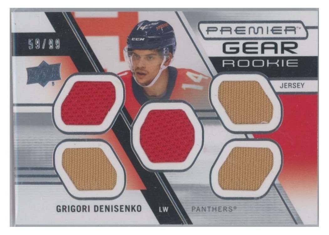 2021-22 Upper Deck Premier Premier Gear Rookies Jersey Grigori Denisenko #PGR-GD card