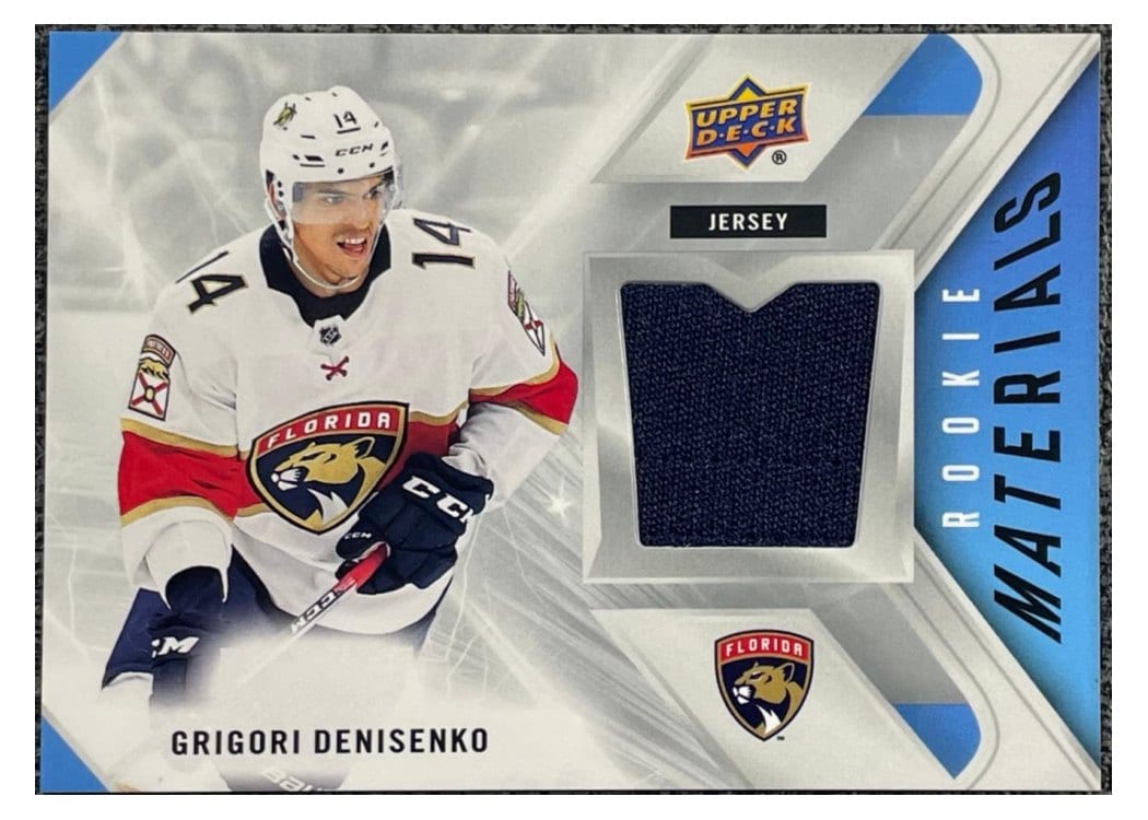 2021-22 Upper Deck Rookie Materials Grigori Denisenko #RM-GD card