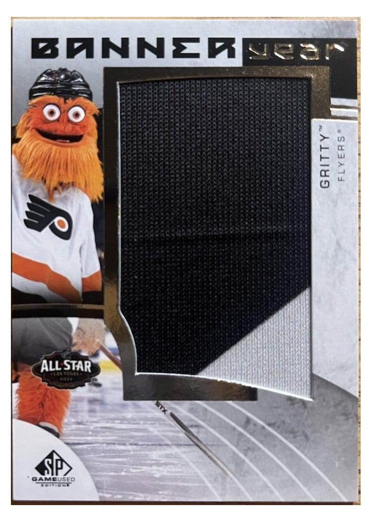 2022-23 SP Game Used 2022 NHL All-Star Game Banner Year Relics Gritty #BYAS-GR card