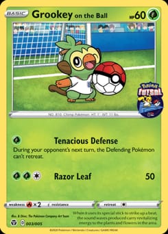 2020 Pokémon Futsal Collection Grookey on the Ball #3 card