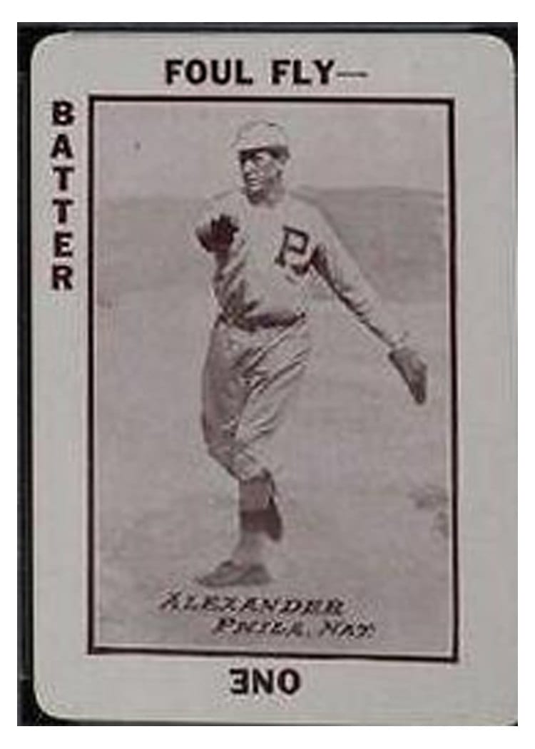 1913 National Game Grover Alexander card