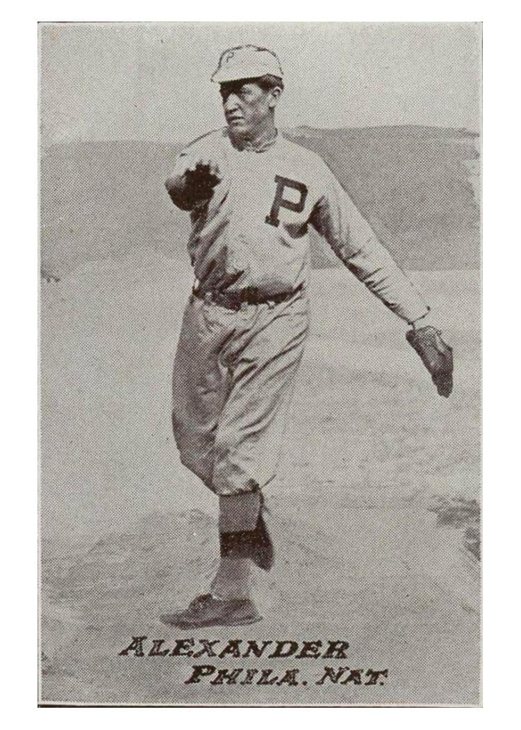 1913 Tom Barker Game Grover Alexander card