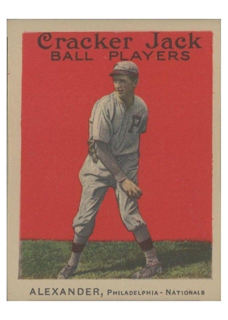 1914 Cracker Jack Grover Alexander #37 card