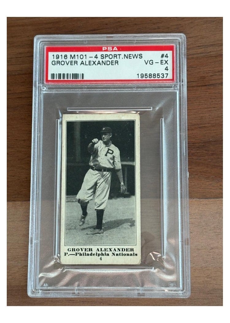 1916 M101 4 Sporting News Grover Alexander #4 card