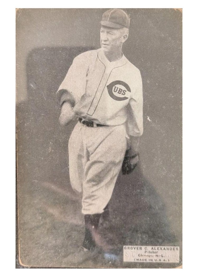 1925 Exhibits Grover C. Alexander card